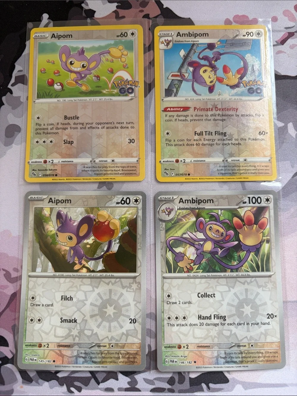 Aipom & Ambipom Evolution Lot | 4 Cards | Reverse Holos | Pokémon TCG ✨5/$25✨